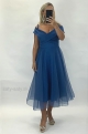Krátke spoločenské šaty modré JO-885