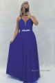 Dlhé spoločenské šaty slivkovo modré LA-1019