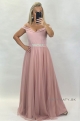 Dlhé spoločenské šaty  staro ružové LA-1026
