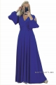 Dlhé spoločenské šaty slivkovo modré MO-1034
