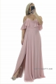 Dlhé spoločenské šaty  staro ružové SE-1064