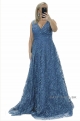 Dlhé spoločenské šaty sv. modré  JO-1087