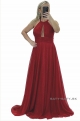 Dlhé spoločenské šaty  červené JO-1089