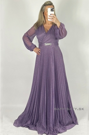 Dlhé spoločenské šaty fialové RU- 1157